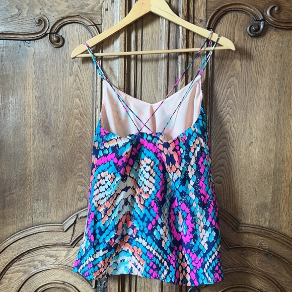 Alice & Trixie Silk Top Multicolor Reptile Print - Picture 9 of 12